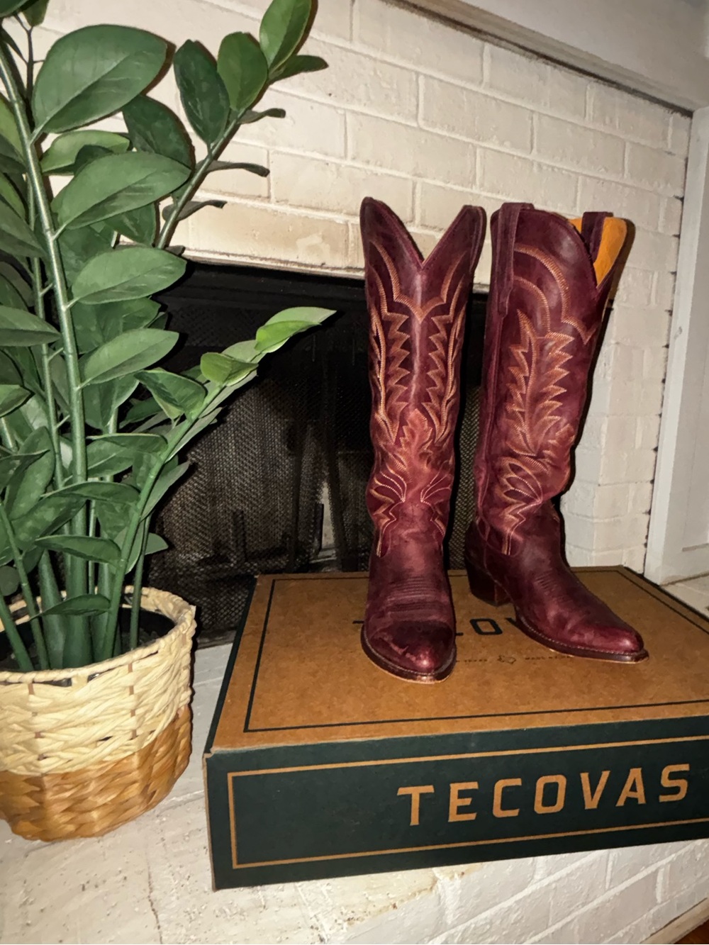 Tecovas Women’s Abby Goat in Burgundy Wine